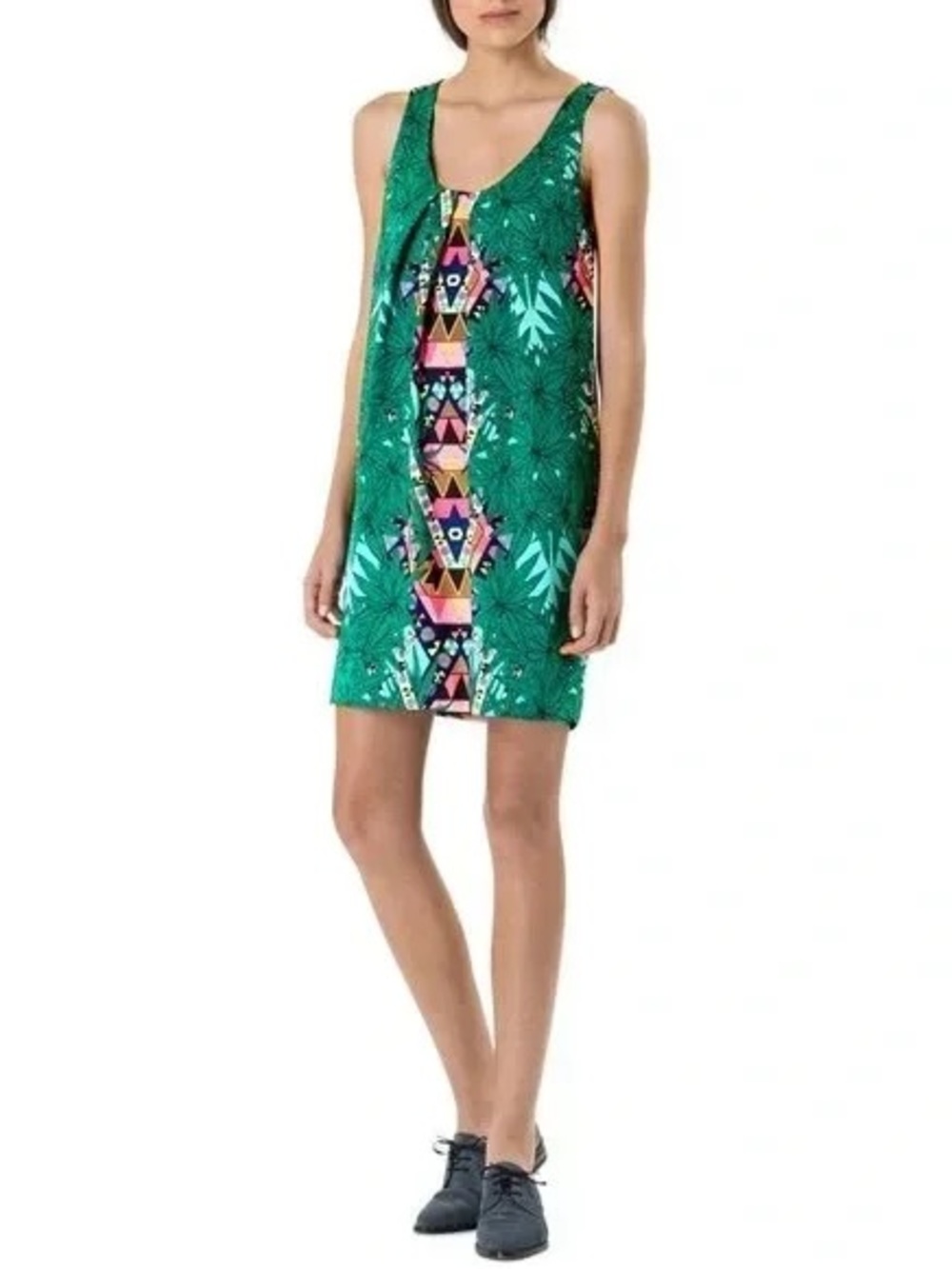 Mara Hoffman Maristar Mini Shift Dress - Tropical Green - XS